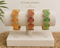 BRAZALETE ACERO DORADO ESPIRAL