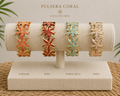 BRAZALETE ACERO DORADO ESTRELLA COLORES