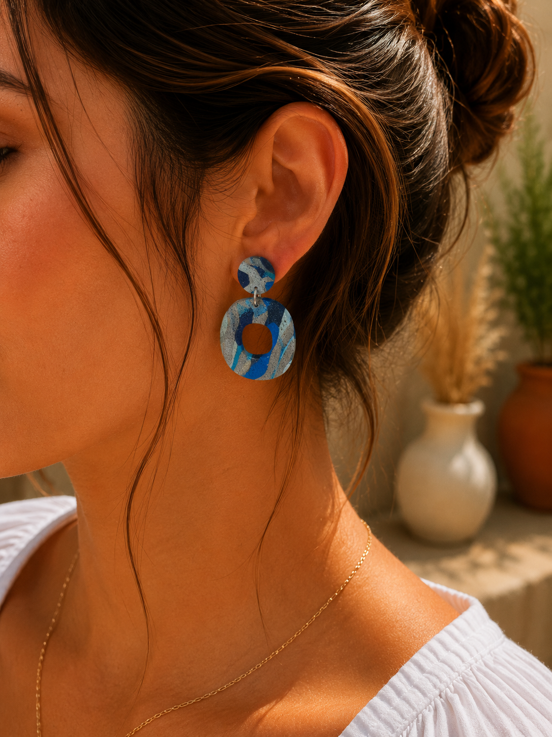 PENDIENTES ARTESANALES DE ARCILLA POLIMERICA