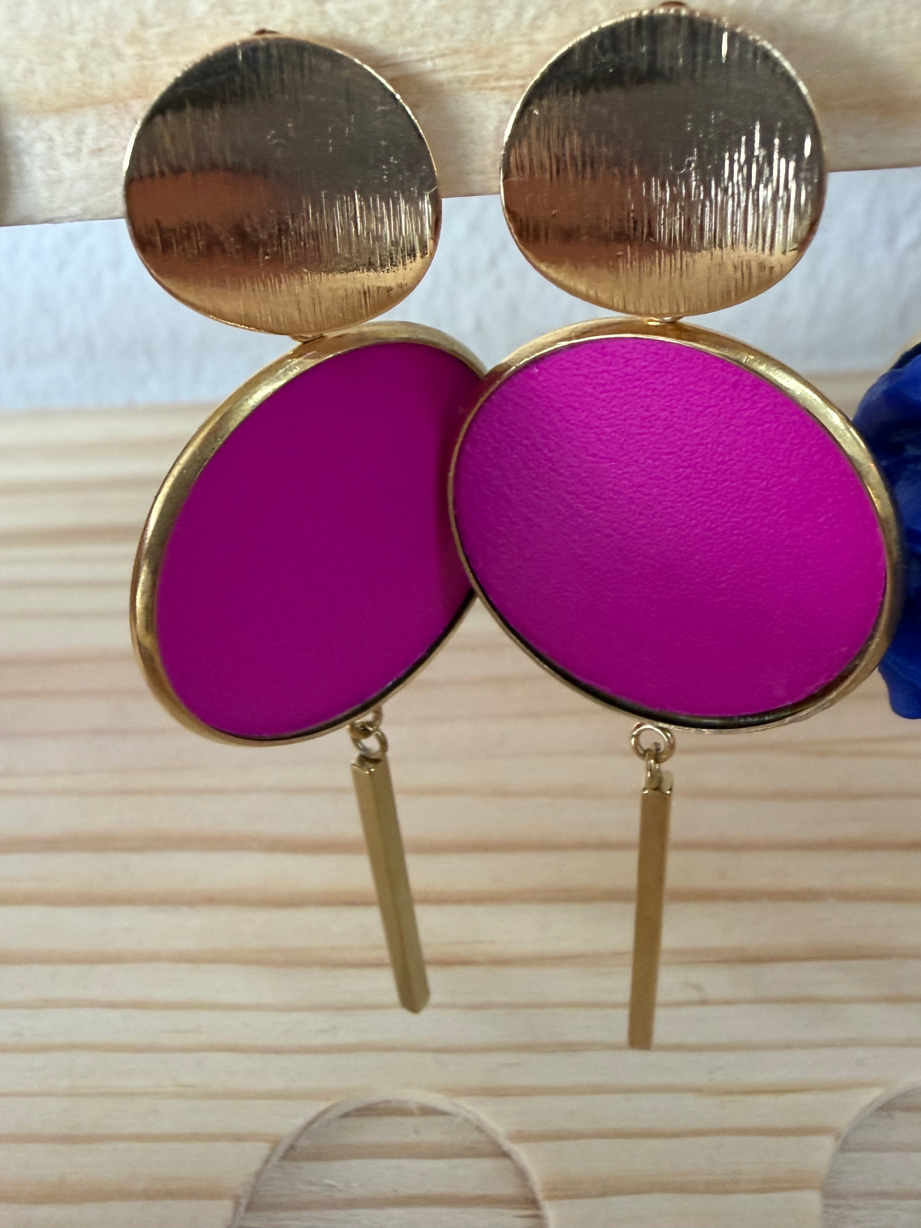 PENDIENTES ACERO Y PIEL