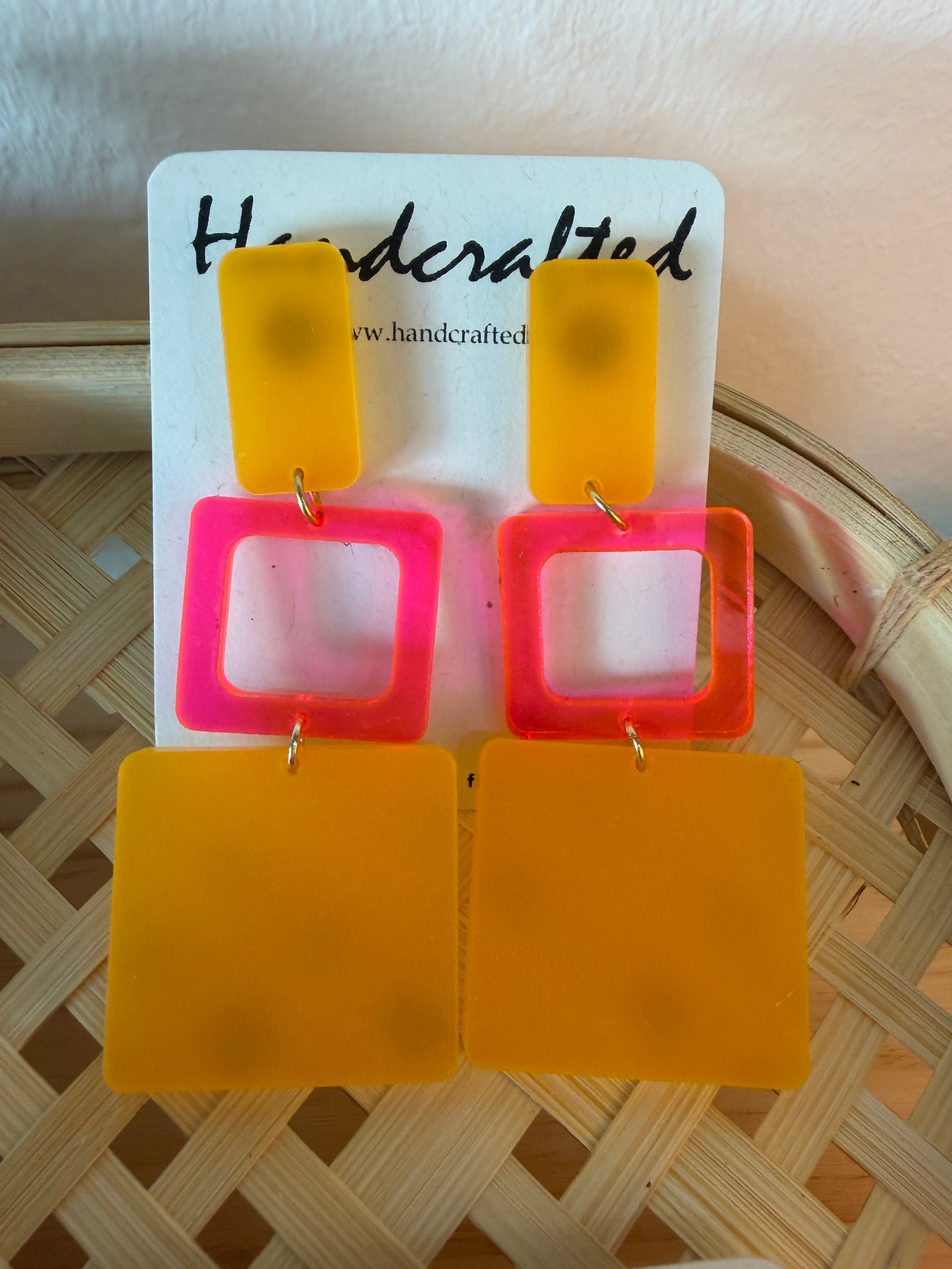 PENDIENTES DE METACRILATO