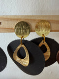 PENDIENTES ACERO Y PIEL