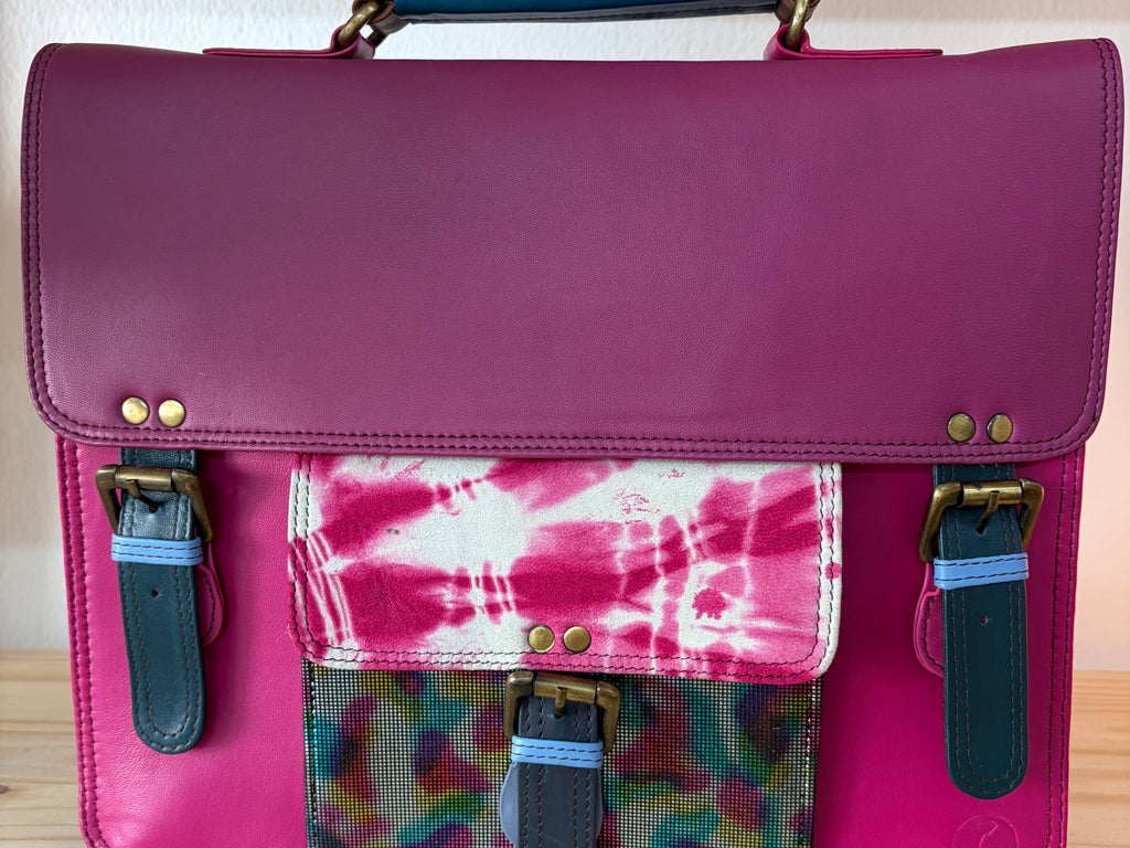 BOLSO ARTESANAL TIGADAY (elección de color por el color de la tapa del bolso).