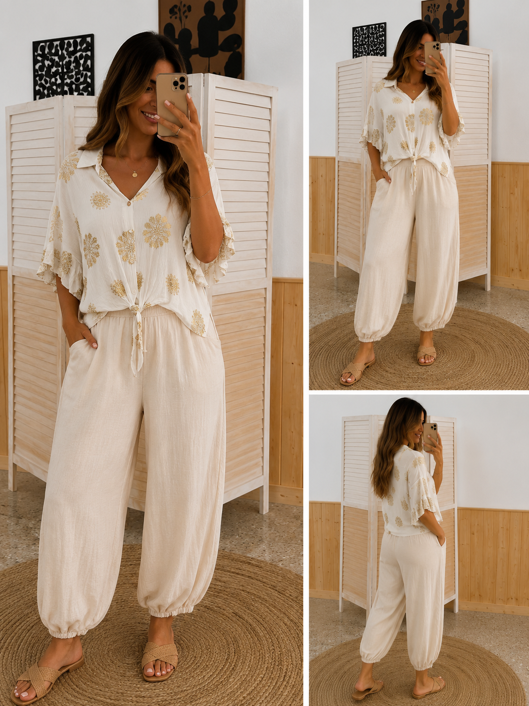 BLUSA NUDO DORADO
