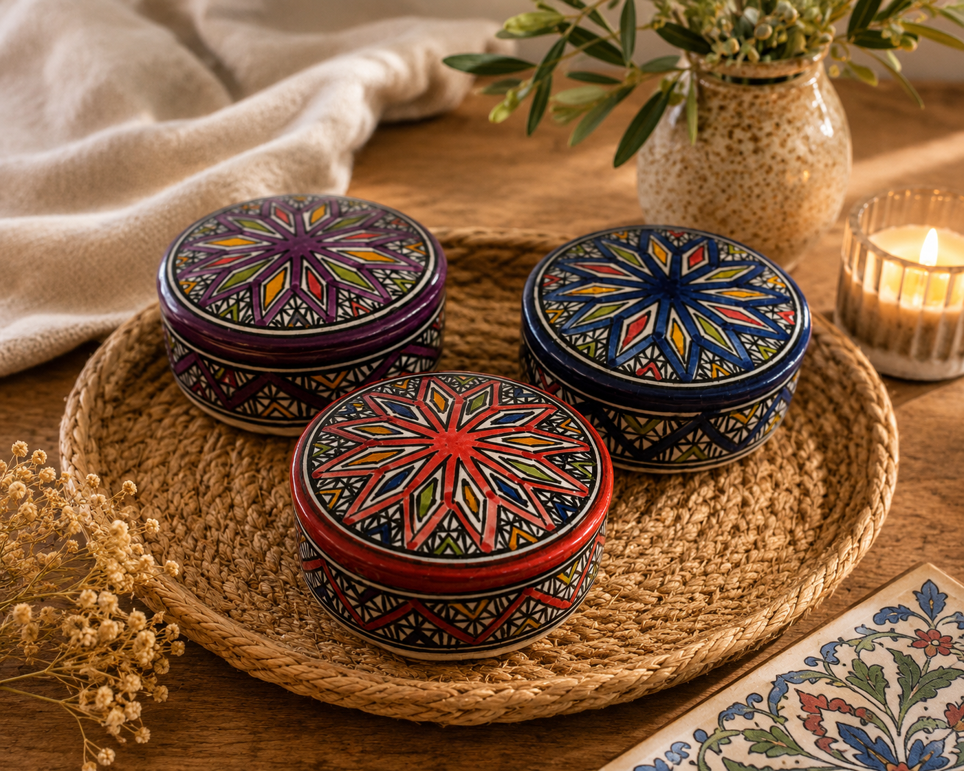 CAJA DE CERAMICA MARROQUÍ