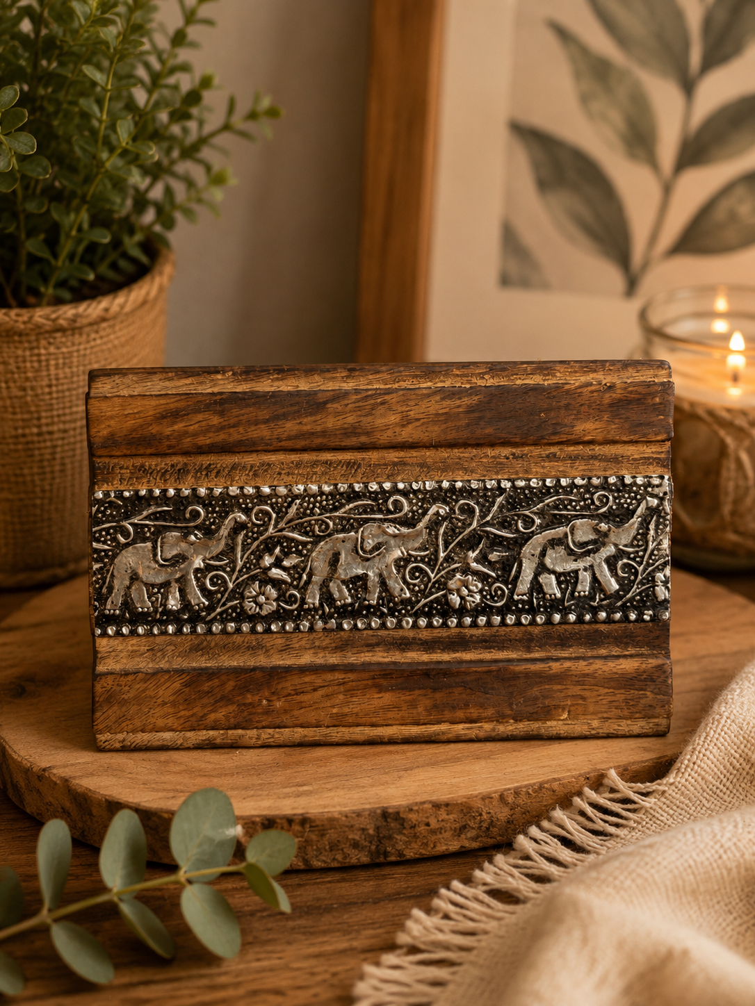 CAJA MADERA ELEFANTE