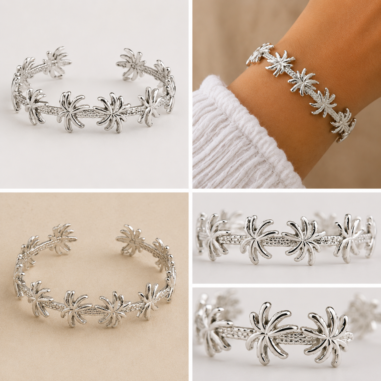 BRAZALETE ACERO PALMERA