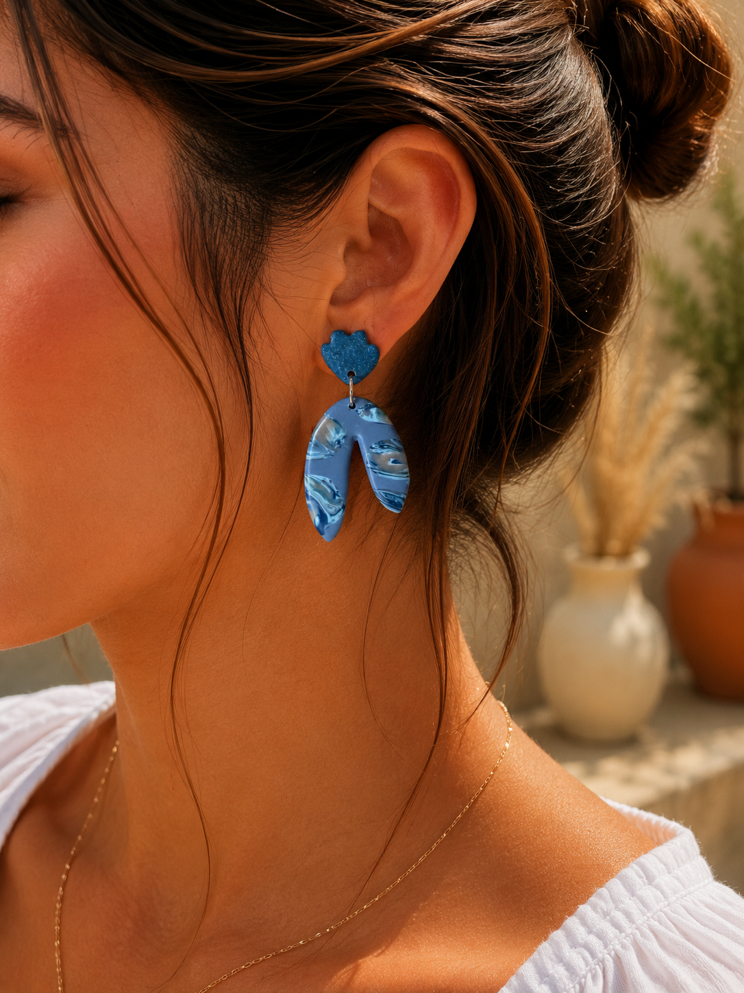 PENDIENTES ARTESANALES DE ARCILLA POLIMERICA