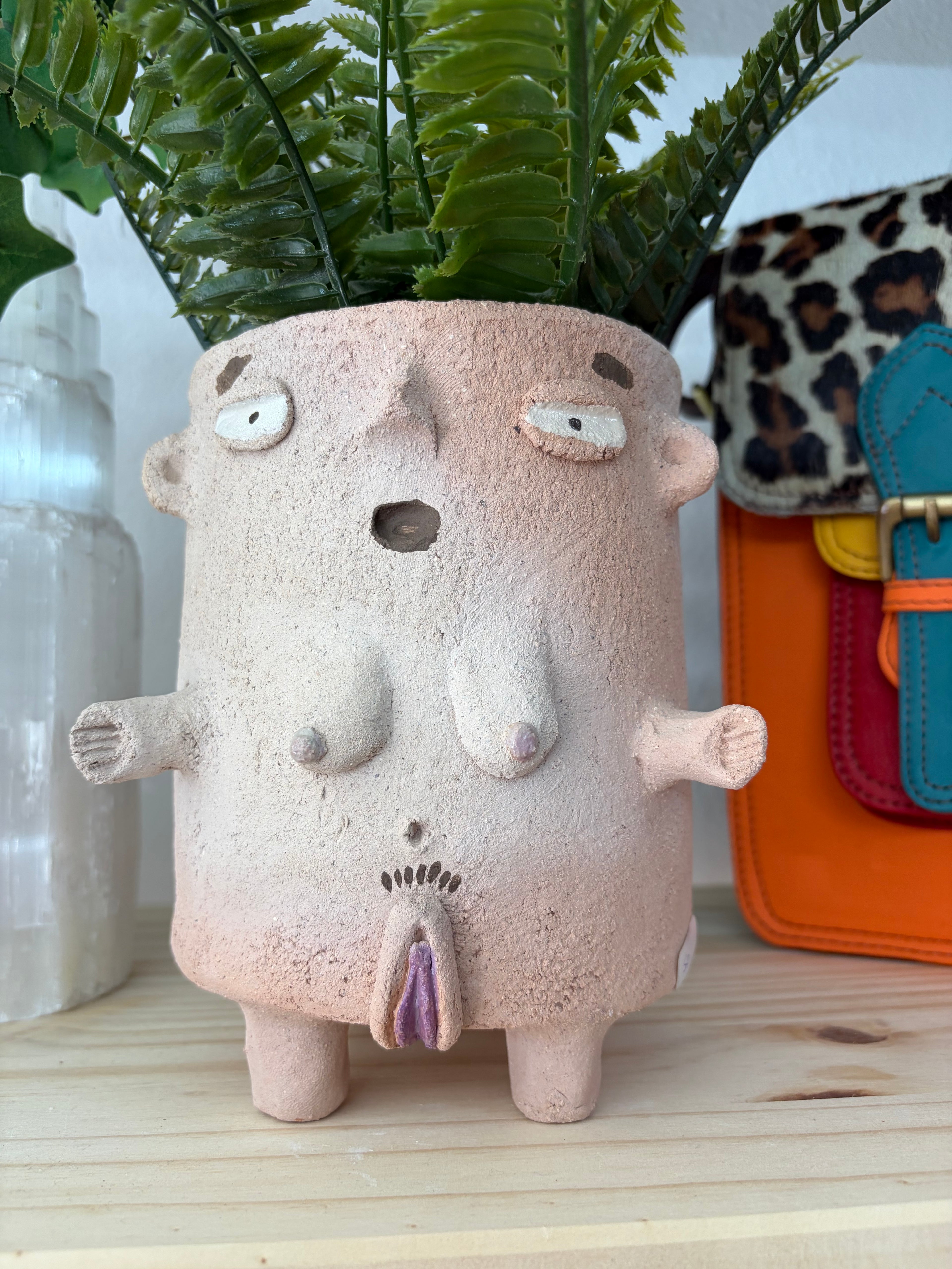 MACETA ARTESANAL TINAJITA DESNUDA