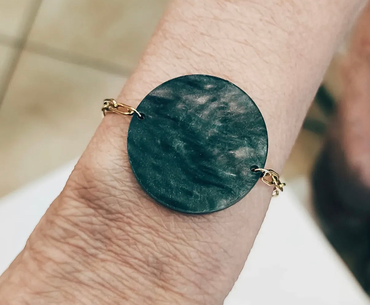 PULSERA ACERO Y METACRILATO