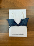 PENDIENTES ARTESANALES MANTA RAYA DE ORIGAMIA