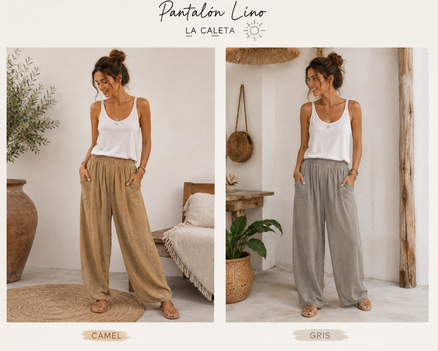 PANTALÓN LINO BOLSILLOS