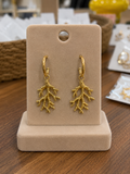 PENDIENTES ACERO CORAL MARINO