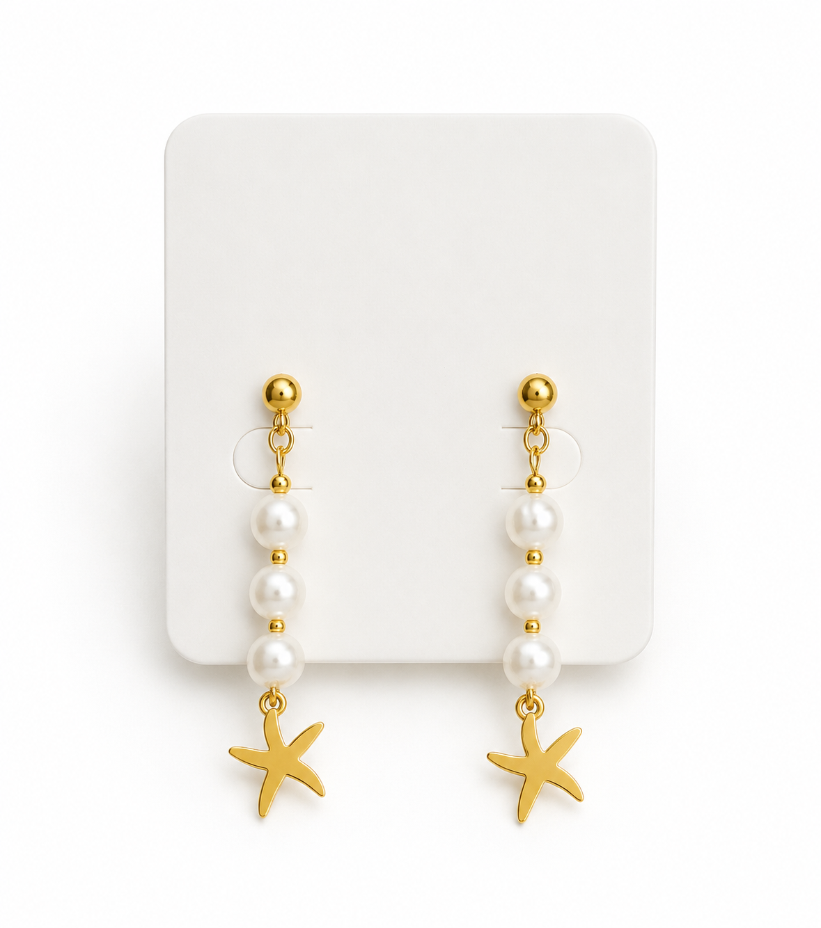 PENDIENTES PERLA Y ESTRELLA
