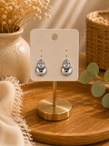PENDIENTES ACERO PERLA Y CIRCONITA.