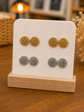 PENDIENTES ACERO FLOR DE LA VIDA